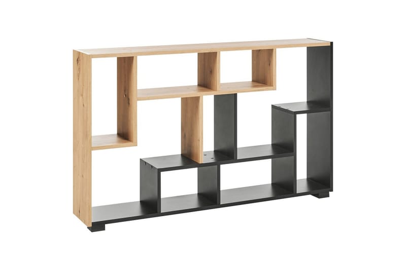 Bogreol Alma Lyst træ, sort - Lyst træ, sort - Møbler - TV borde & mediemøbler - CD/DVD/Blu Ray reol