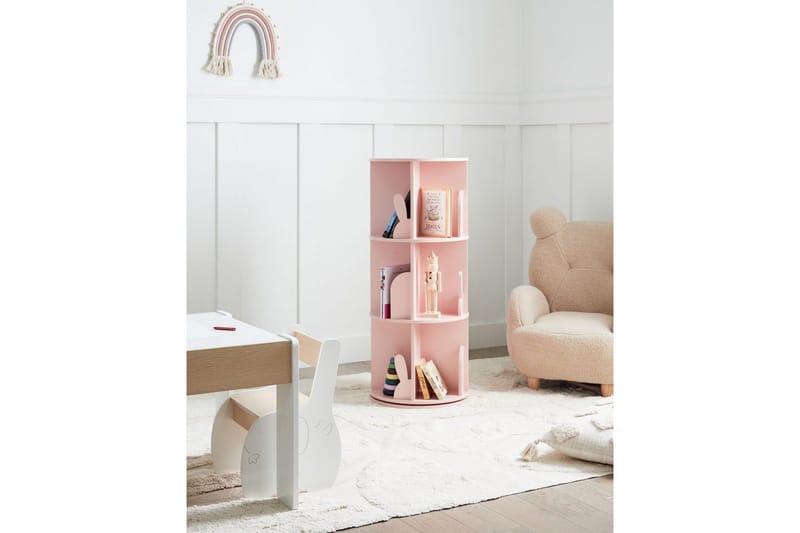 Bogreol Caney Rosa - Rosa - Møbler - Børnemøbler - Opbevaring børneværelse - Hylde børneværelse