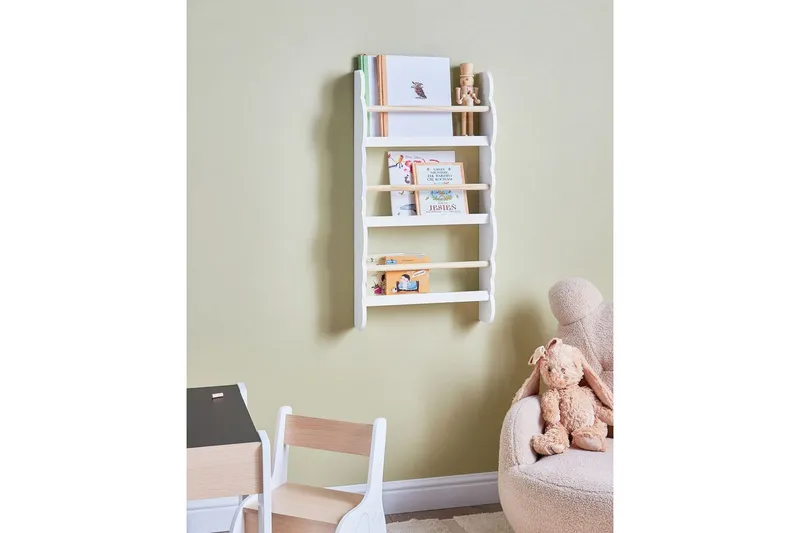 Bogreol Rigolet Hvid, Lys Træ - Hvid, Lys Træ - Opbevaring - Hylder & Reoler - Bogreol