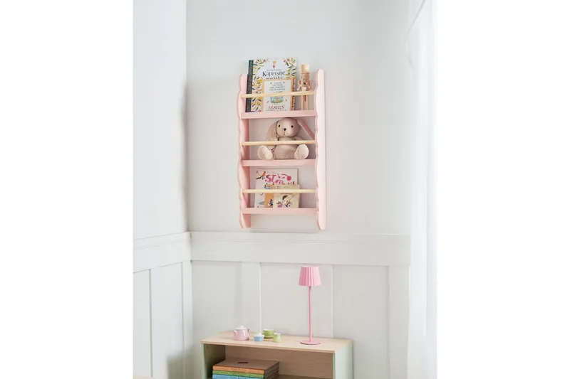Bogreol Rigolet Rosa, lyst træ - Rosa, lyst træ - Opbevaring - Hylder & Reoler - Bogreol