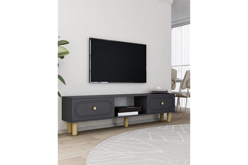 Bohem TV-bænk 150x30 cm - Antracit - Møbler - TV borde & mediemøbler - Mediestativ & vægbeslag
