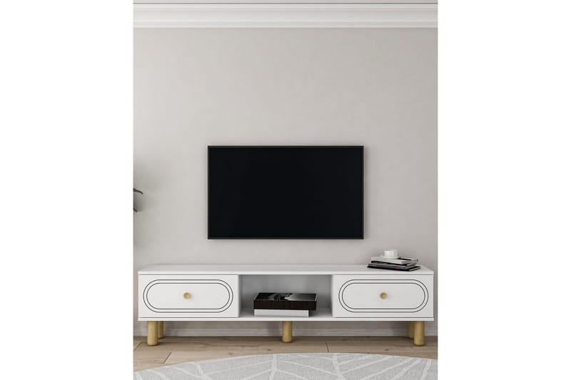 Bohem TV-bænk 150x83 cm - Hvid - Møbler - TV borde & mediemøbler - Mediestativ & vægbeslag