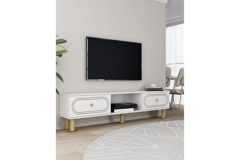 Bohem TV-bænk 150x83 cm - Hvid - Møbler - TV borde & mediemøbler - Mediestativ & vægbeslag