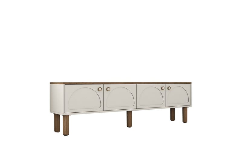 Bohemian TV-bænk 180 cm - Cremevhid/Multifarvet - Møbler - TV borde & mediemøbler - TV-borde