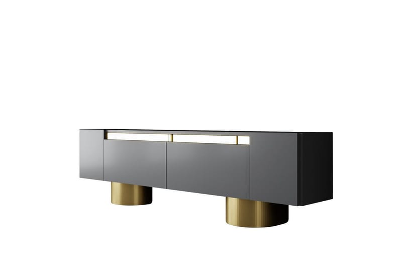 Bohemian TV-bænk 180 cm - Guld/Antracit - Møbler - TV borde & mediemøbler - TV-borde