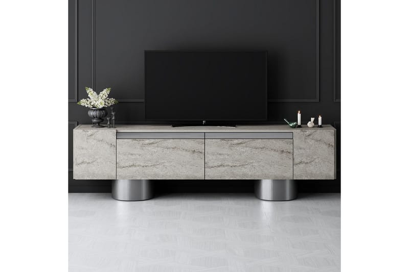 Bohemian TV-bænk 180 cm - Natur/Sølv - Møbler - TV borde & mediemøbler - TV-borde