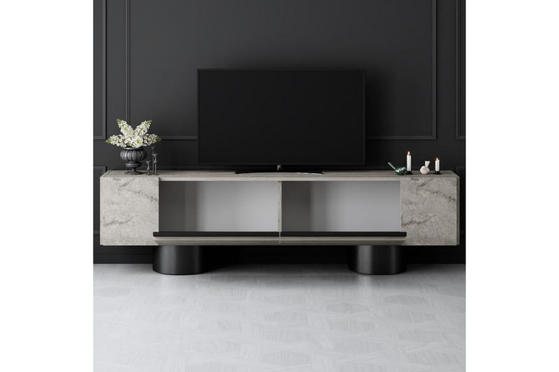 Bohemian TV-bænk 180 cm - Natur/Sort - Møbler - TV borde & mediemøbler - TV-borde