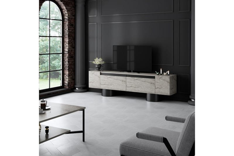 Bohemian TV-bænk 180 cm - Natur/Sort - Møbler - TV borde & mediemøbler - TV-borde