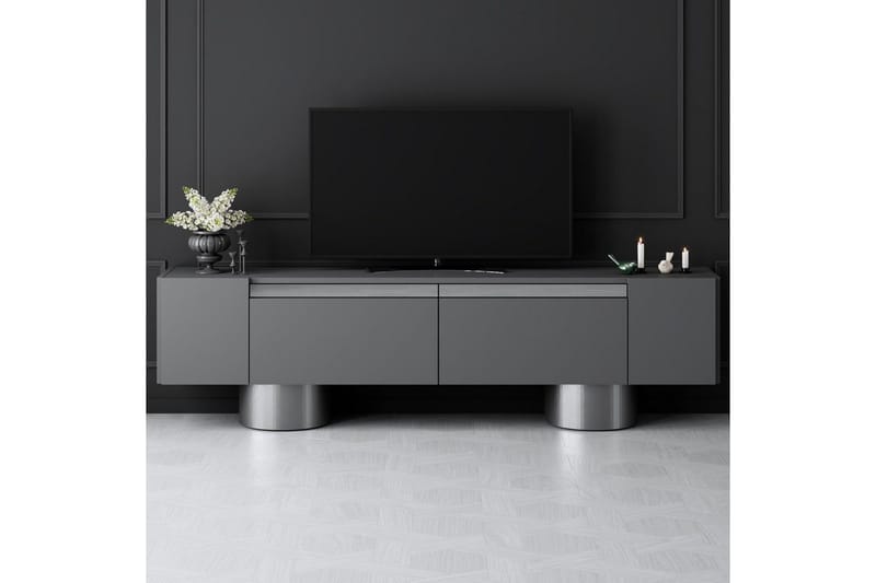 Bohemian TV-bænk 180 cm - Sølv/Antracit - Møbler - TV borde & mediemøbler - TV-borde