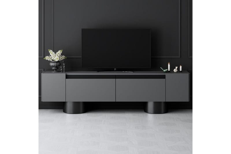 Bohemian TV-bænk 180 cm - Sort/Antracit - Møbler - TV borde & mediemøbler - TV-borde