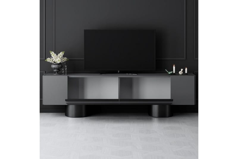 Bohemian TV-bænk 180 cm - Sort/Antracit - Møbler - TV borde & mediemøbler - TV-borde