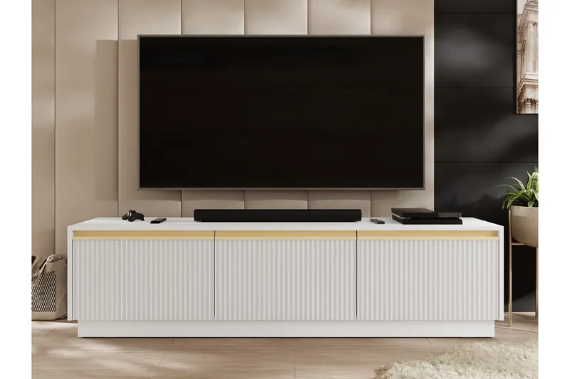 Bolstan TV-bænk 182 cm - Hvid - Møbler - TV borde & mediemøbler - TV-borde