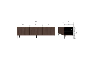 Bono Gulvstående Tv-bord 180 cm med Opbevaring i Ask - Brun - Møbler - TV borde & mediemøbler - TV-borde