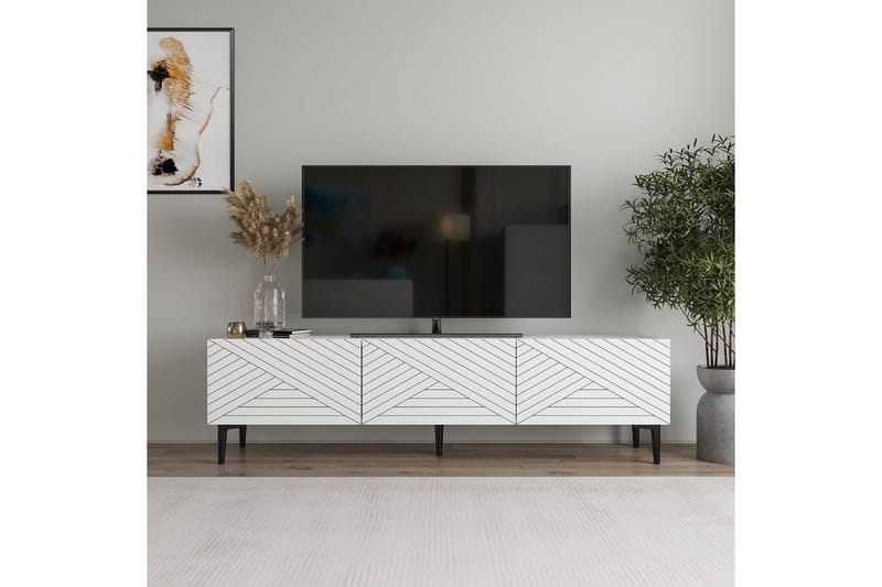 Botswana TV-bord 160 cm - Hvid - Møbler - TV borde & mediemøbler - TV-borde