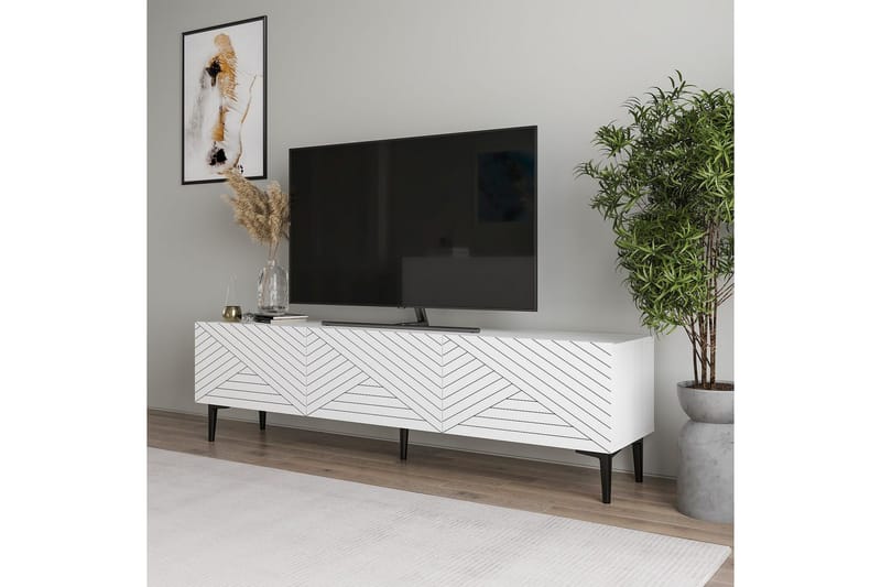 Botswana TV-bord 160 cm - Hvid - Møbler - TV borde & mediemøbler - TV-borde