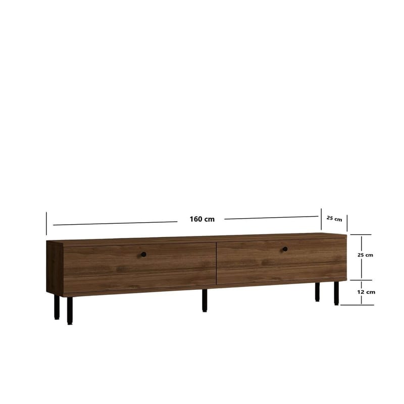 Bravic TV-bænk 160 cm - Brun - Møbler - TV borde & mediemøbler - TV-borde