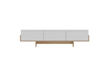 Brin Fritstående Tv-bord 180 cm med Opbevaring i Malet Træ - Hvid - Møbler - TV borde & mediemøbler - TV-borde