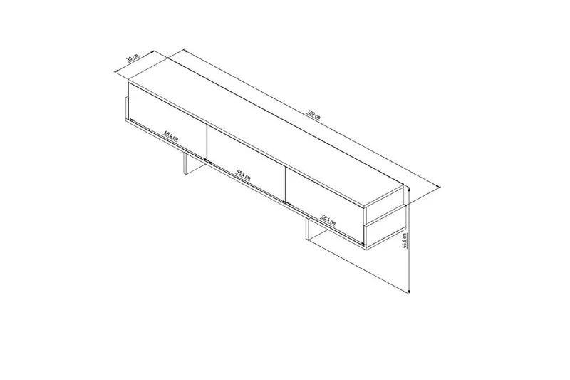 Brin Tv-bænk 180 cm - Natur/Brun - Møbler - TV borde & mediemøbler - TV-borde