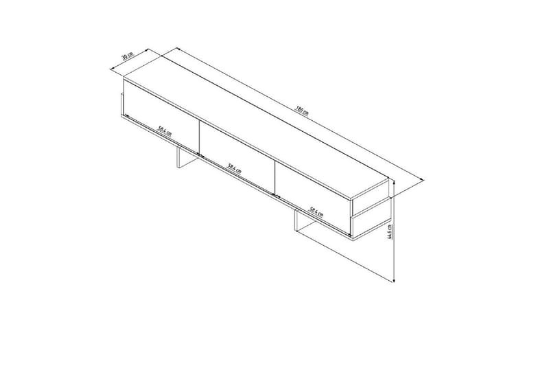 Brin Tv-bænk 180 cm - Natur/Hvid - Møbler - TV borde & mediemøbler - TV-borde