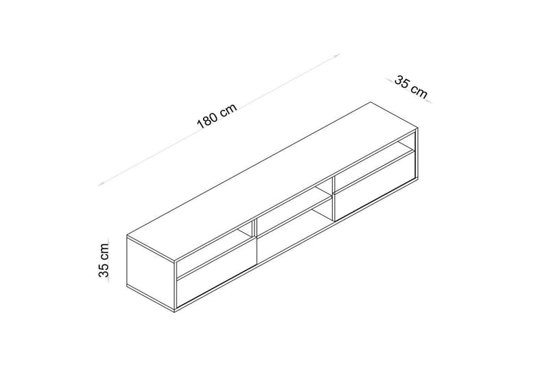 Brivor TV-bænk 180 cm - Eg - Møbler - TV borde & mediemøbler - TV-borde