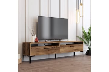 Brutorp Gulvstående Tv-bænk 180 cm med Opbevaring i Valnød - Brun - Møbler - TV borde & mediemøbler - TV-borde