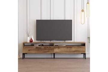 Brutorp Gulvstående Tv-bænk 180 cm med Opbevaring i Valnød - Brun - Møbler - TV borde & mediemøbler - TV-borde