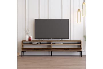 Brutorp Gulvstående Tv-bænk 180 cm med Opbevaring i Valnød - Brun - Møbler - TV borde & mediemøbler - TV-borde