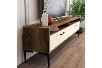 Brutorp TV-bænk 180 cm - Valnød/Creme - Møbler - TV borde & mediemøbler - TV-borde