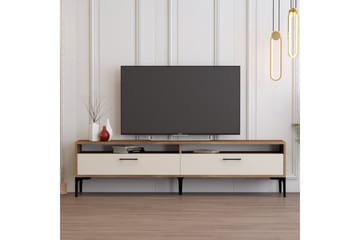 Brutorp TV-bænk 180 cm - Valnød/Creme - Møbler - TV borde & mediemøbler - TV-borde