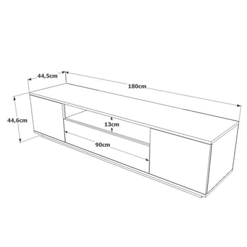 Brynnor Tv-bord 180 cm med Opbevaring i Valnød - Brun - Møbler - TV borde & mediemøbler - TV-borde