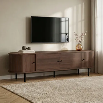Bryric TV-bænk 180 cm - Valnød/Sort - Møbler - TV borde & mediemøbler - TV-borde