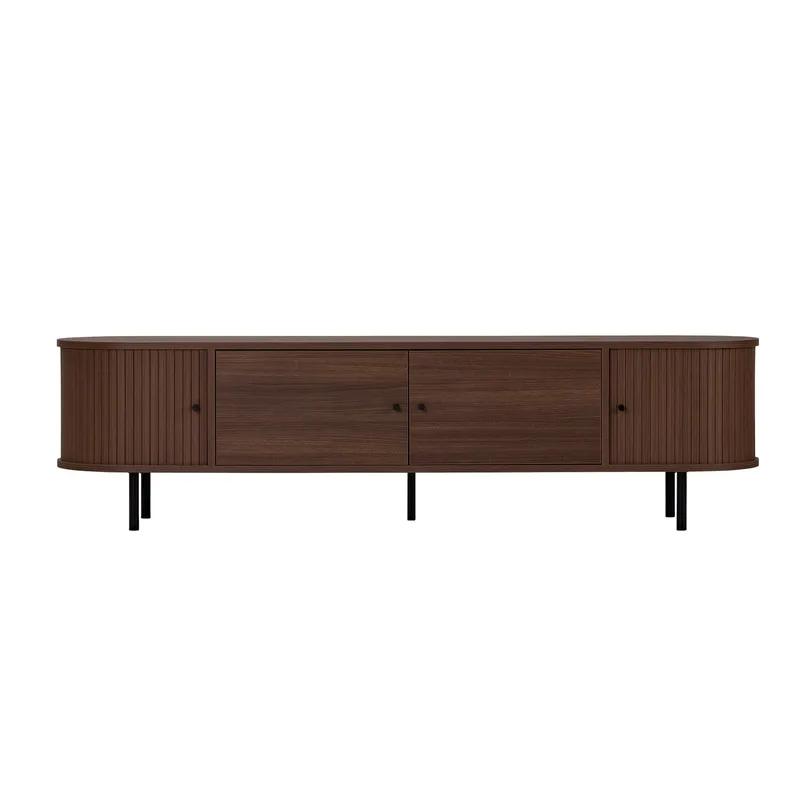 Bryric TV-bænk 180 cm - Valnød/Sort - Møbler - TV borde & mediemøbler - TV-borde