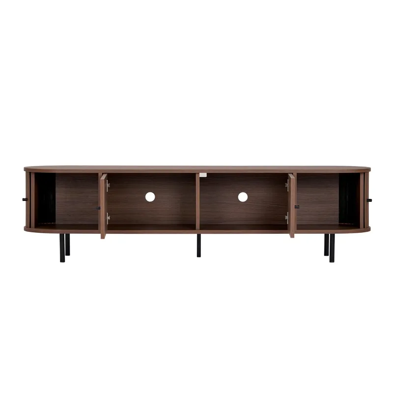 Bryric TV-bænk 180 cm - Valnød/Sort - Møbler - TV borde & mediemøbler - TV-borde