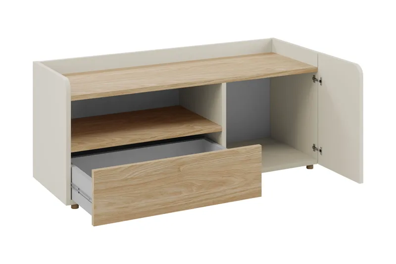 Buhan TV-bænk 120 cm - Beige / Brun - Møbler - TV borde & mediemøbler - TV-borde