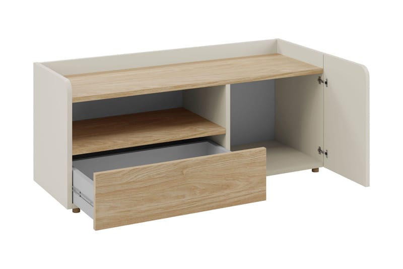 Buhan TV-bænk 120 cm - Beige / Brun - Møbler - TV borde & mediemøbler - TV-borde