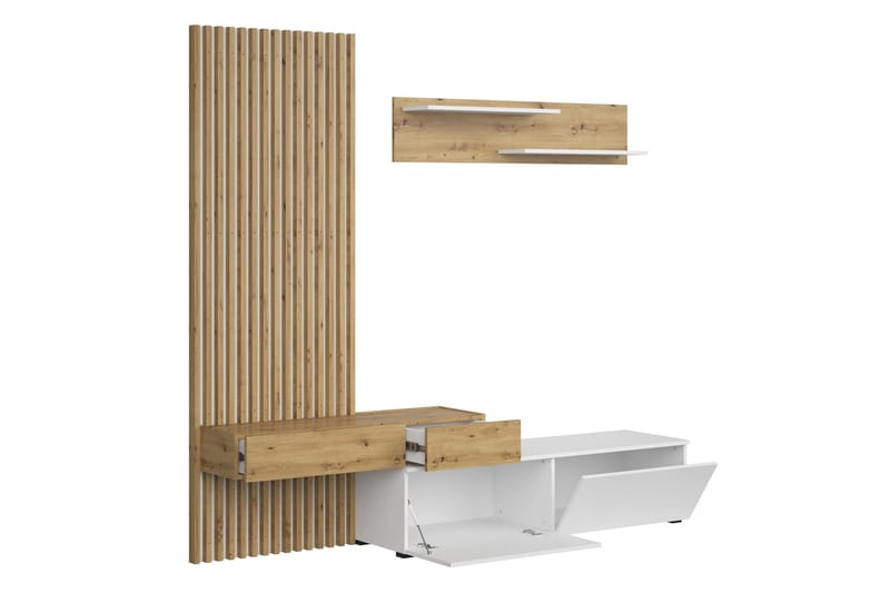 Bunkar TV-møbelsæt 210x43 cm - Brun / Sort - Møbler - TV borde & mediemøbler - Tv-møbelsæt
