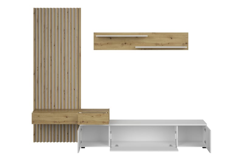 Bunkar TV-møbelsæt 250x43 cm - Brun / Sort - Møbler - TV borde & mediemøbler - Tv-møbelsæt