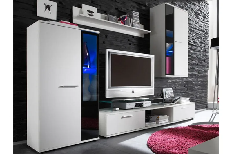 Bunta TV-møbelsæt 235x40 cm - Hvid - Møbler - TV borde & mediemøbler - Tv-møbelsæt