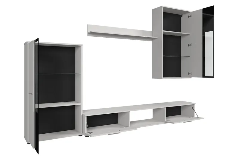 Bunta TV-møbelsæt 235x40 cm - Hvid - Møbler - TV borde & mediemøbler - Tv-møbelsæt