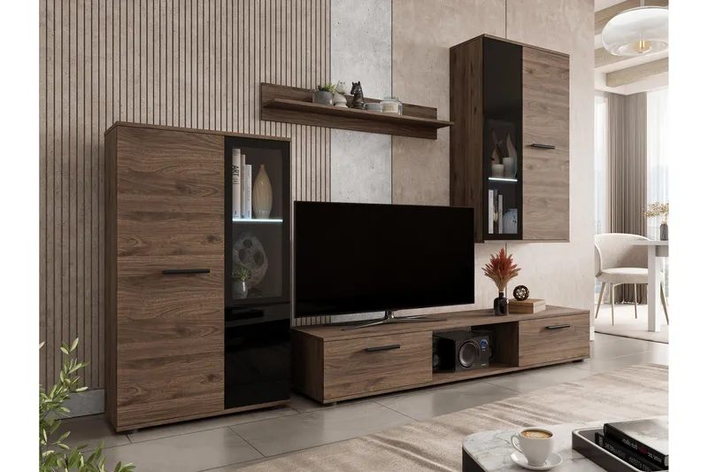 Bunta Tv-Møbelsæt, Brun