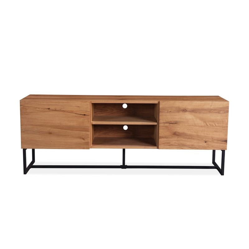 Byron Fritstående Rektangulær TV-bord 160 cm med Opbevaring i Eg - Beige - Møbler - TV borde & mediemøbler - TV-borde