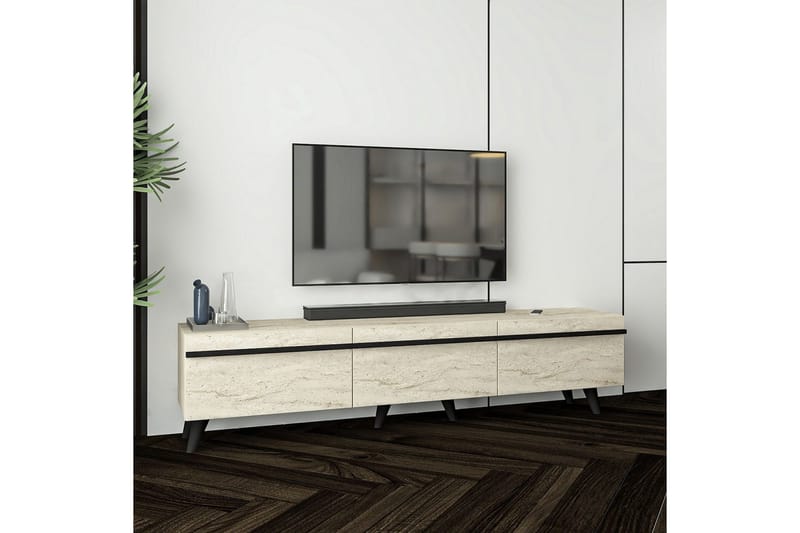 Calna tv-bænk - Beige - Møbler - TV borde & mediemøbler - TV-borde