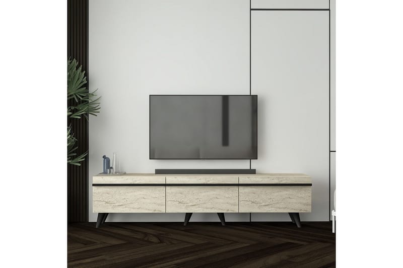 Calna tv-bænk - Beige - Møbler - TV borde & mediemøbler - TV-borde