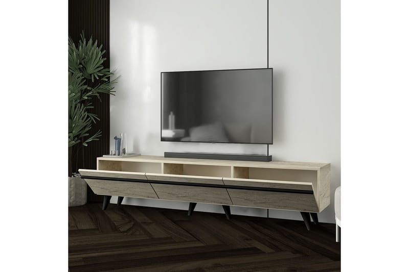 Calna tv-bænk - Beige - Møbler - TV borde & mediemøbler - TV-borde