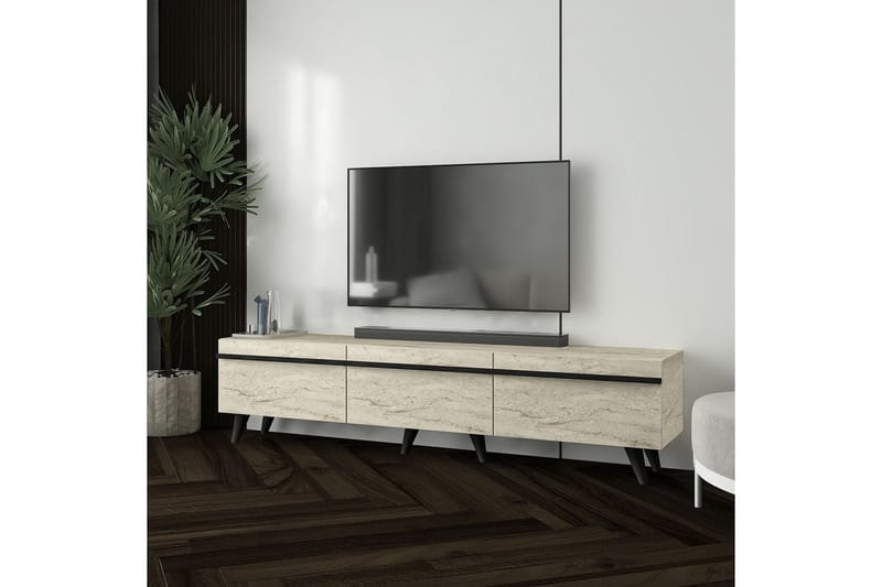 Calna tv-bænk - Beige - Møbler - TV borde & mediemøbler - TV-borde