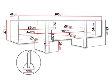 Calvenn TV-bord 200 cm - Møbler - TV borde & mediemøbler - TV-borde