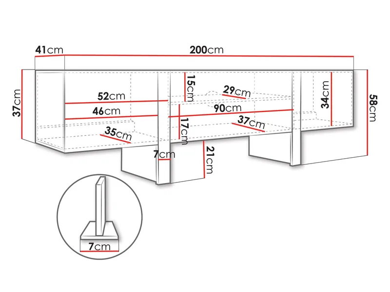 Calvenn TV-bord 200 cm - Møbler - TV borde & mediemøbler - TV-skab