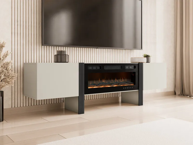 Calvenn TV-bord med Pejs 200 cm - Møbler - TV borde & mediemøbler - TV-skab