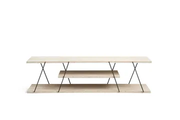 Canaz Tv-bænk 120 cm - Sort/Marmor - Møbler - TV borde & mediemøbler - TV-borde