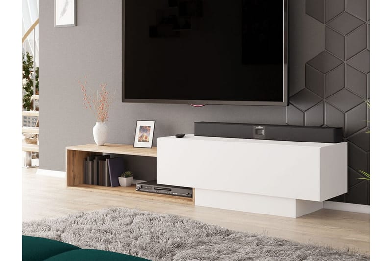 Carbost Tv-skab 210 cm - Hvid - TV-skab